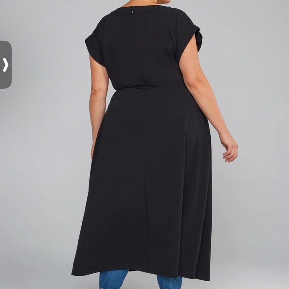 Fashion to Figure Split Front Black Knit Tunic Top NWT Bikercore Trendy layer - Picture 10 of 10